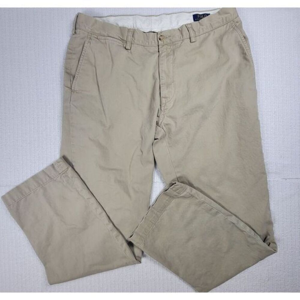 Polo Ralph Lauren Chino Pants Mens 36x32 Beige Cotton Classic Fit Preppy